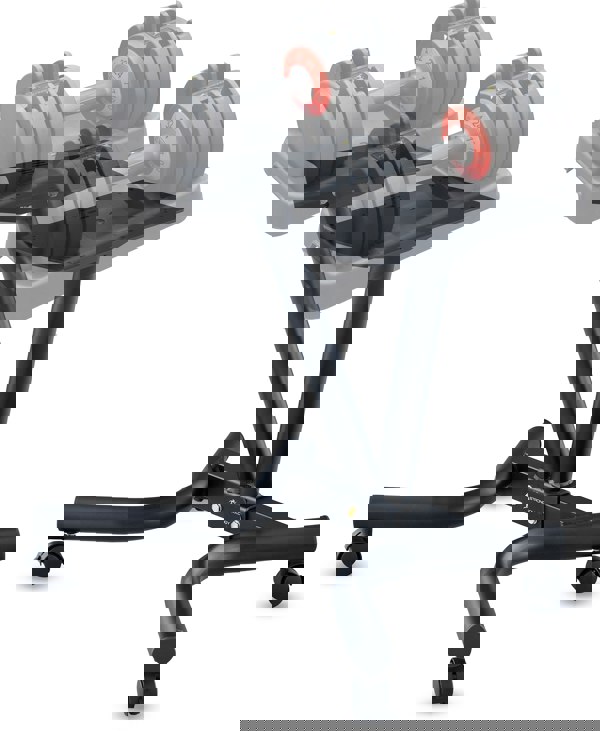 Strongology Durable Steel Adjustable Dumbbell Universal Floor Stand, Space Saver Adjustable Weights Rack