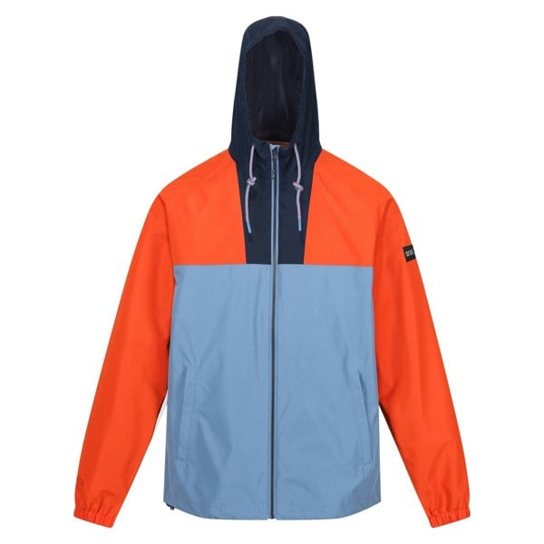 Regatta Mens Belcastel Waterproof Jacket - Rusty Orange/Coronet Blue/Navy
