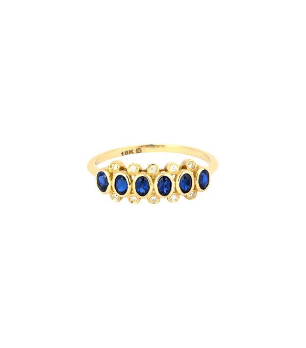 Hafeez Jewellery Malika Sapphire and Diamond Ring