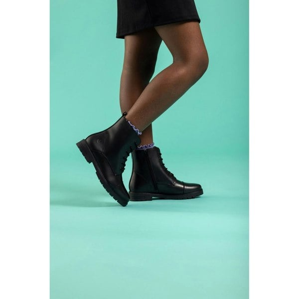 Hush Puppies Lauren Senior Leather Girls's Black Boots