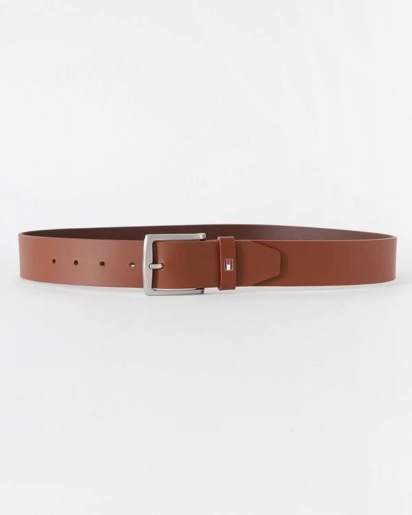Tommy Hilfiger Denton Mens Belt 4cm - Dark Tan
