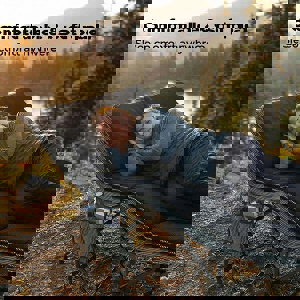 Levede Camping Cot Heavy Duty Travel Folding Camping Bed with Mattress Portable