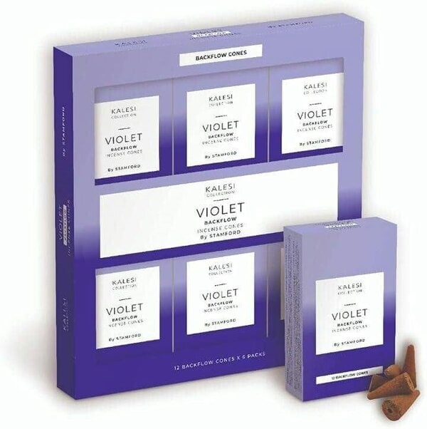 Kalesi Collection Violet Backflow Incense Cones Pack of 6
