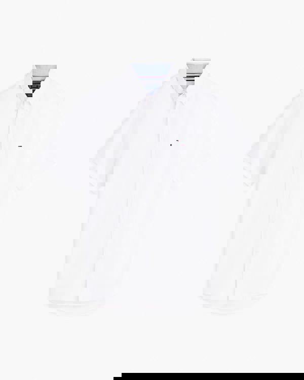 Tommy Hilfiger Linen Blend Solid Mens Short Sleeve Shirt - White