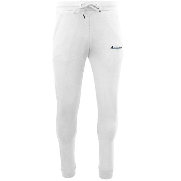 Aquascutum Mens Logo Jogging Bottoms - White - 