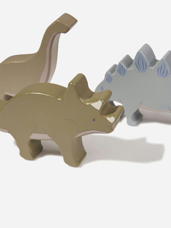 Konges Slojd Konges Sløjd Baby Boys Wooden Stackable Dino Blocks in Multicolour