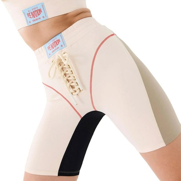 P.E Nation PE Nation Womens Undefeated Bike Short in Beige