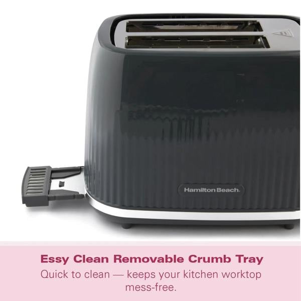 Hamilton Beach Miami 2 Slice Toaster Charcoal Grey