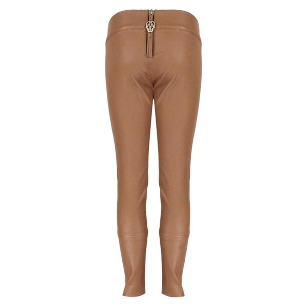Thomas Wylde skinny fit tan leather trousers