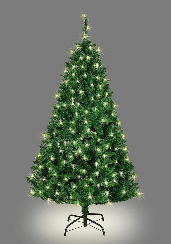 5ft to 8ft Pre-Lit Green Imperial Pine Artificial Christmas Trees with Warm White LEDs image 1