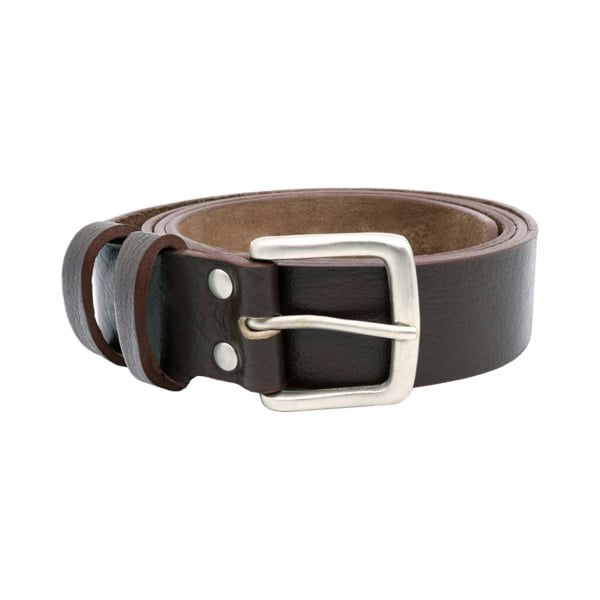 Duke Mens D555 Liam Leather Square Buckle Belt - Brown