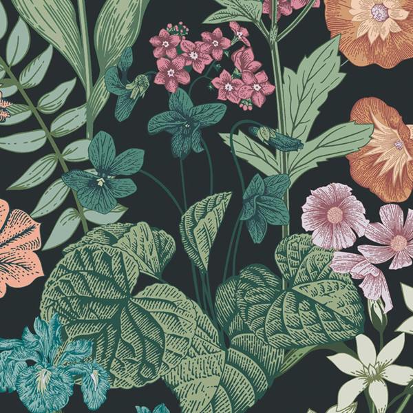 Next Night Botanical Floral Wallpaper