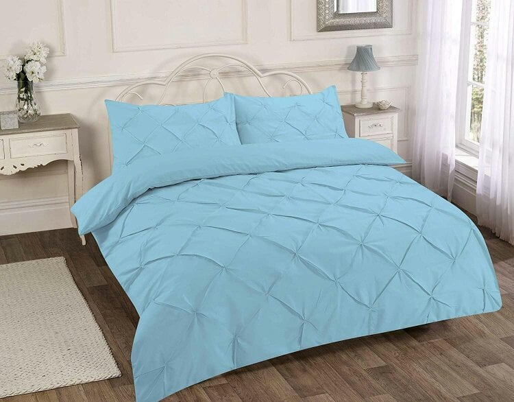 Night Zone Alexandra Pintuck Polycotton Duvet Cover Set – Easy Care Textured Bedding