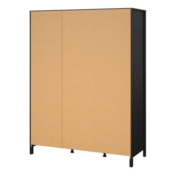 Wyld Haus Gossmere Matt Black Wardrobe 3 Doors