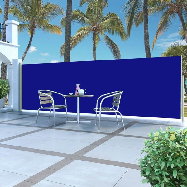Berkfield Retractable Side Awning 160 x 500 cm Blue