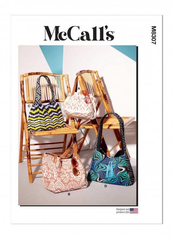McCalls 8307 Paper Sewing Pattern – Bag, Size One Size, Easy