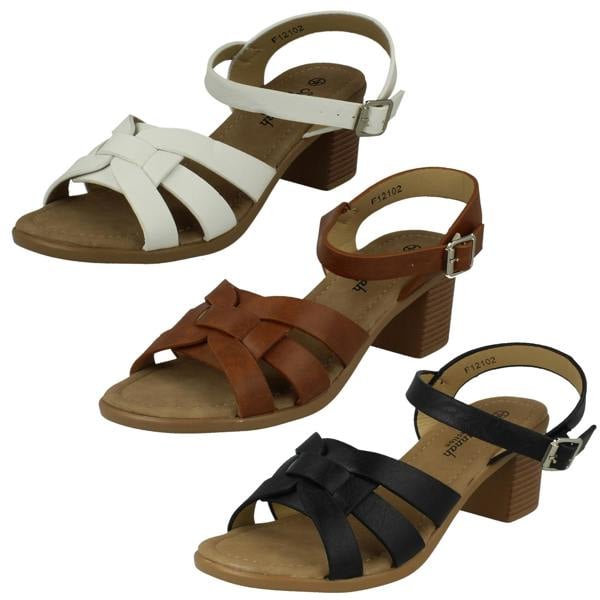 Savannah Ladies Savannah Buckle Fastening Heeled Summer Sandals F12102
