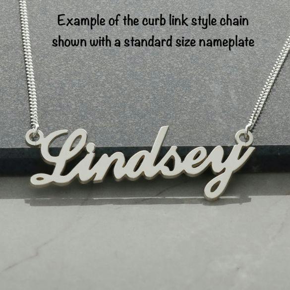 Sterling Silver Carrie Style Personalised Name Necklace - Love Silver Jewellery