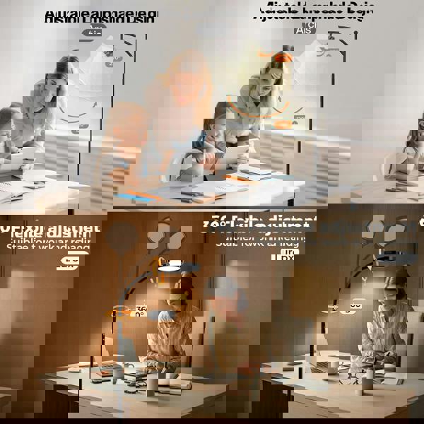 Emitto Floor Lamp Dimmable Standing Reading Light LED Colour Temperatures Black