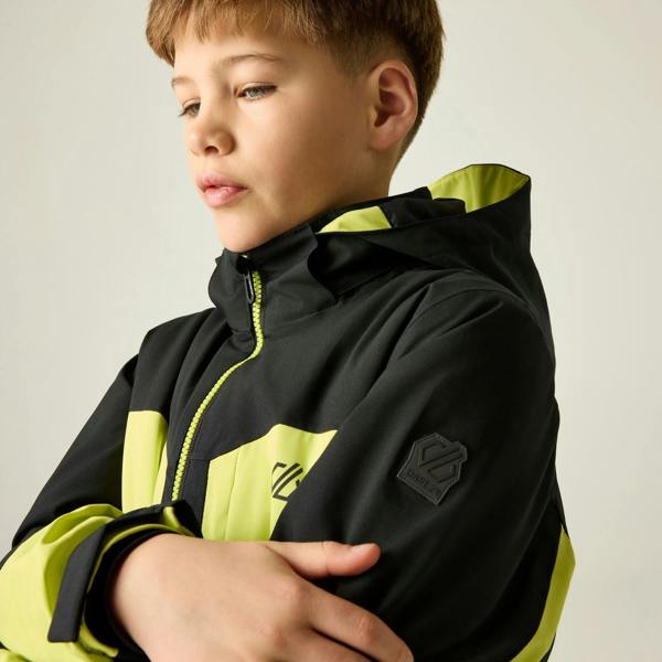 Dare 2B Childrens/Kids Rip It Ski Jacket - Black/Wild Lime - 