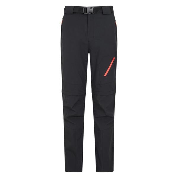 Mountain Warehouse Mens Forest Convertible Hiking Trousers - Black - 