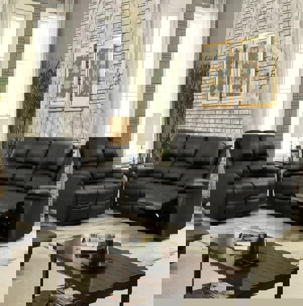 Comfy Living Milan Reclining Luxury Faux Leather Sofa Set - Indulge in the Ultimate Comfort and Style for Your Living Room