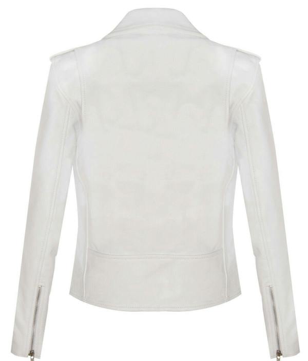 Womens Cowhide Leather Biker Jacket-Mansfield - Upperclass Fashions 