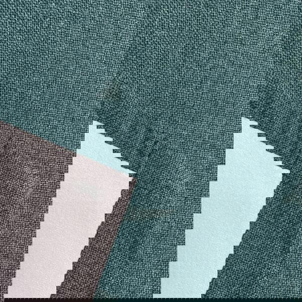 Enhanced Living Teal Textured Basketweave 100% Blackout Curtains - Thermal/Energy Saving Pair with Eyelets For Living Room & Bedrooms