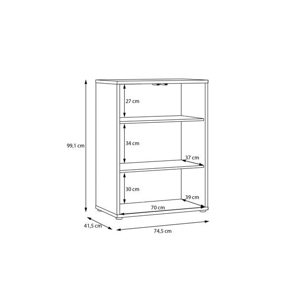 Furniture To Go Alice Springs Tall 2 Door Cupboard with Push-to-Open Doors in Elegancia Oak