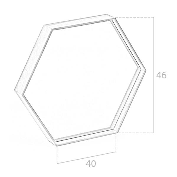 Angel Cerdá Hexagonal Walnut Wall Mirror 3039