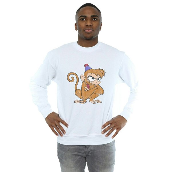 Disney Mens Aladdin Classic Angry Abu Sweatshirt - White