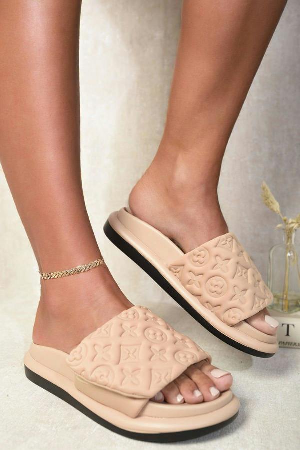 Josie Flatform Sandals - Nude
