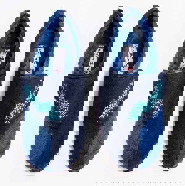 Padders HUG Womens (EE Fit) Touch Fasten Slippers Royal