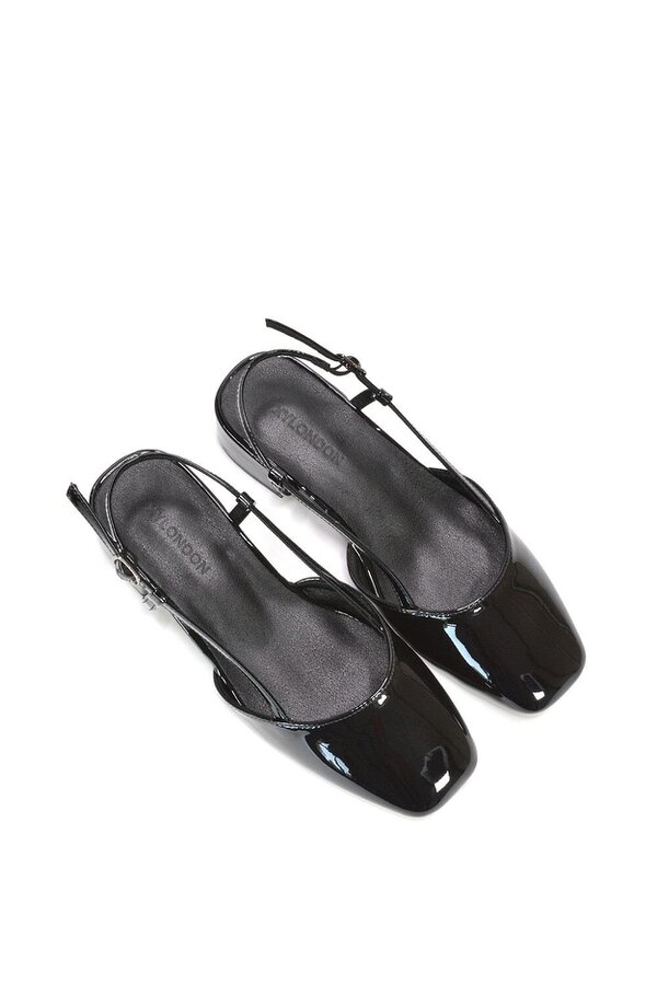 XY LONDON Slingback Court Shoes With Low Block Heel