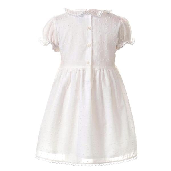 Rachel Riley Swiss Dot Smocked Dress