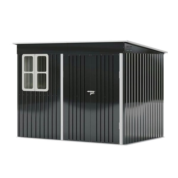 7X4FT/8.5X5.5FT Outdoor Metal Garden Storage Shed Living and Home 