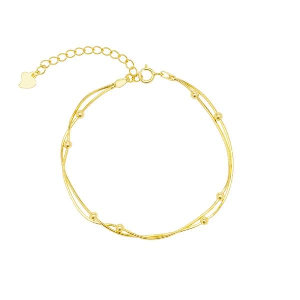 Spero London Italian Fine Sterling Silver Double Satellite Chain Bracelet