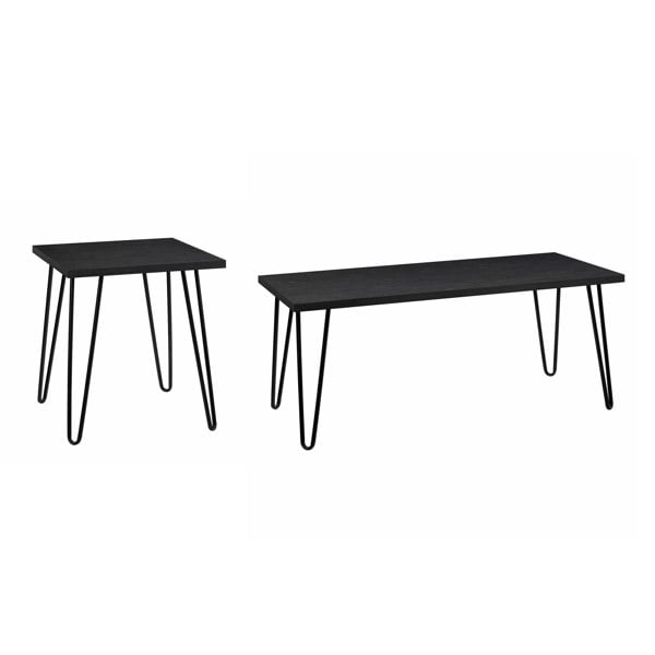 Dorel Home Owen Retro Coffee Table in Black Oak Look