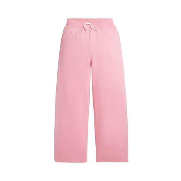 Ralph Lauren Childrens/Kids Cotton Canvas Wide Leg Joggers - Pink - 