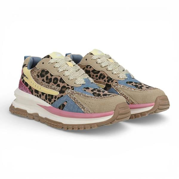 Blowfish Malibu Leo - Women's Pink Yellow Retro Sneaker