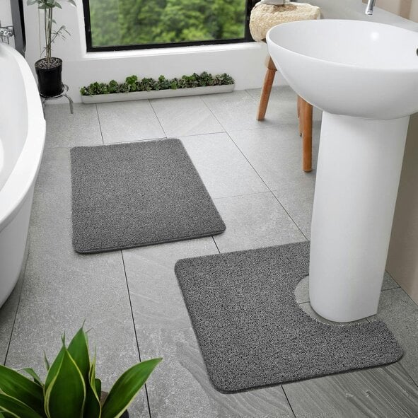 Nicoman Bath Mat and Pedestal Set