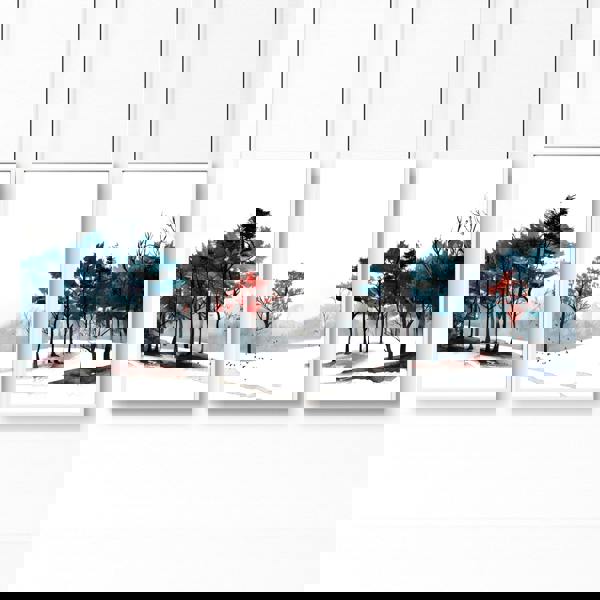 Blue Wall Art For Living Room | Set of 3 wall art prints