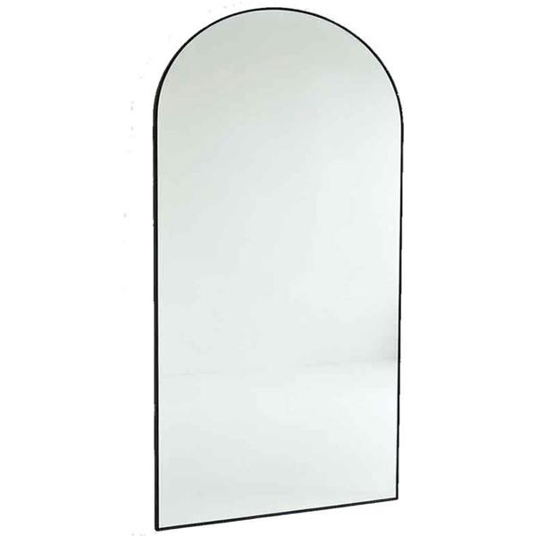 Gr8 Home 165x60cm Arched Full Length Mirror Black Aluminium Frame Floor Standing