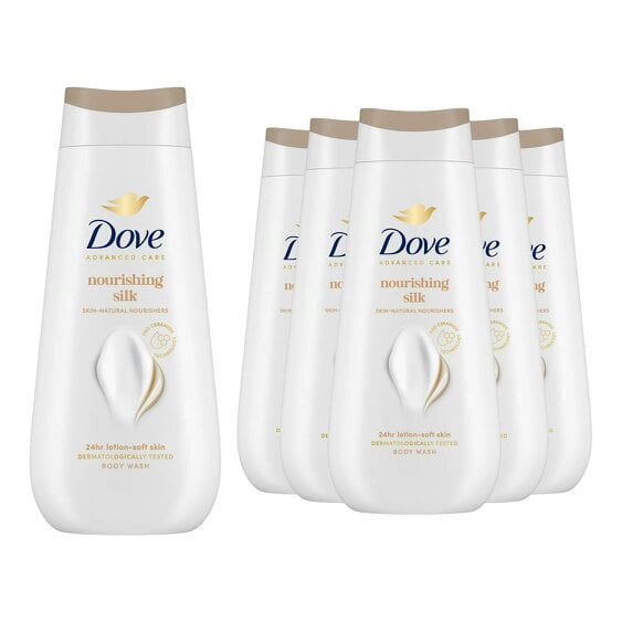 Dove Advanced Care Body Wash Nourishing Silk 24H Renewing Micromoisture, 6x225ml