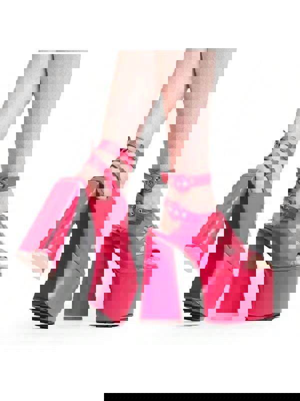 Lamoda Platform Sandals Perfect Girl Open Toe High Heel Strap Fuchsia, Chic