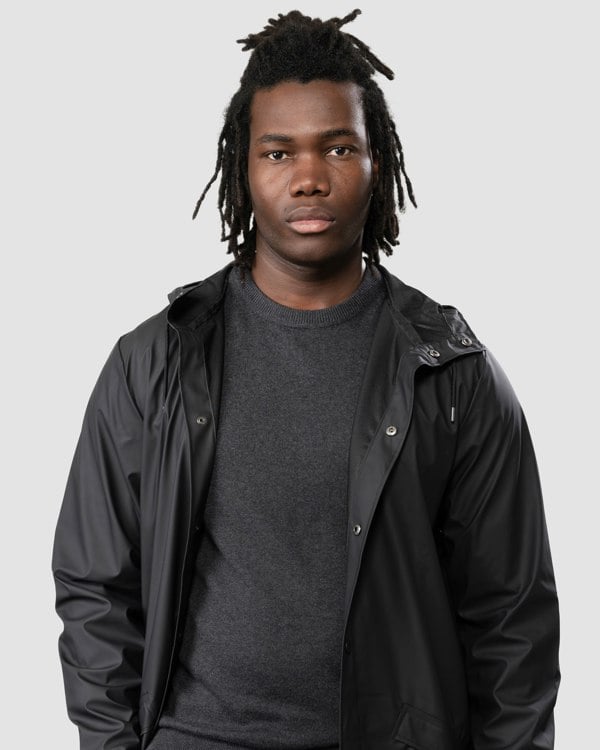 Rains Longer Unisex Jacket - 01 Black