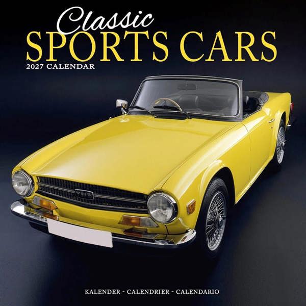 Classic Sports Cars Calendar 2027, Wall Calendars, Month To View, Transport, Gift