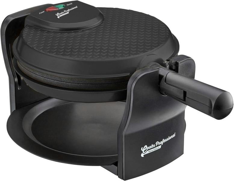 Cooks Professional Rotary Waffle Maker | Black