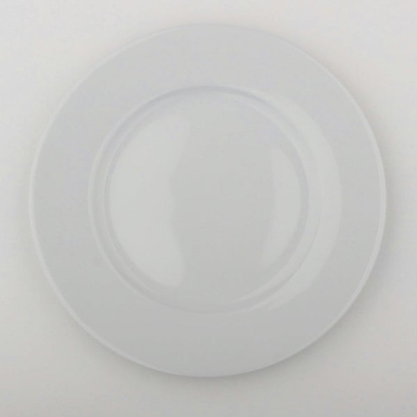 Dinner Plates Set Porcelain White Rim 6pcs