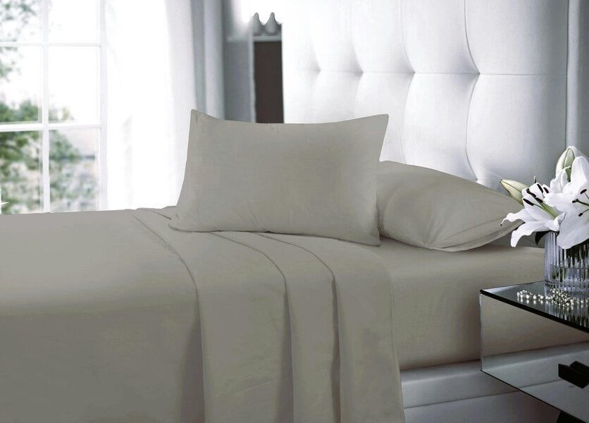Night Zone Polycotton Flat Sheet – Soft Easy Care Bed Linen for Everyday Use - Silver